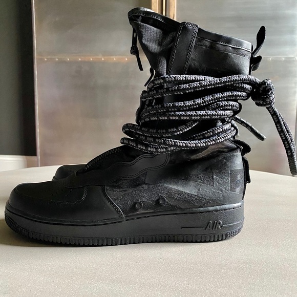 sf air force 1 high black dark grey